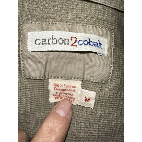 Carbon2Cobalt Men's Gearshift Shacket Wheat Beige Full Zip and Snap, Size XL - Picture 6 of 7